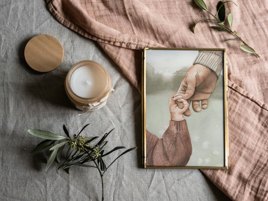 Momma's Hand watercolor Print