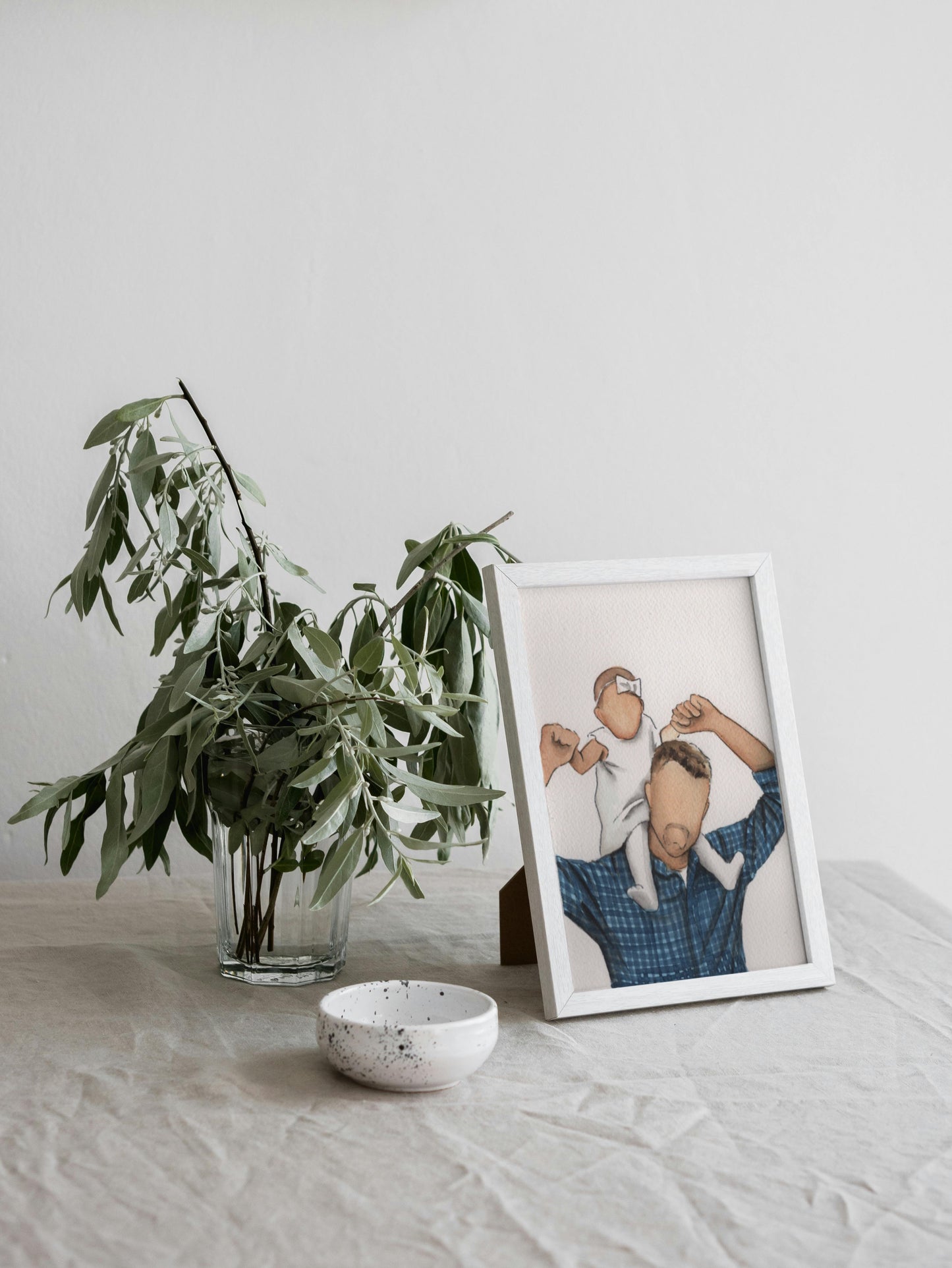 Custom Faceless Watercolor Portrait