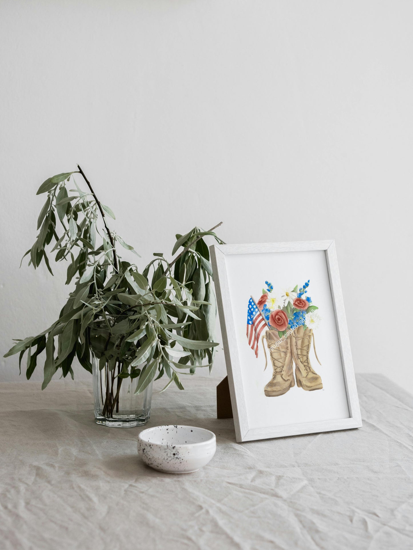American Boots Watercolor Print