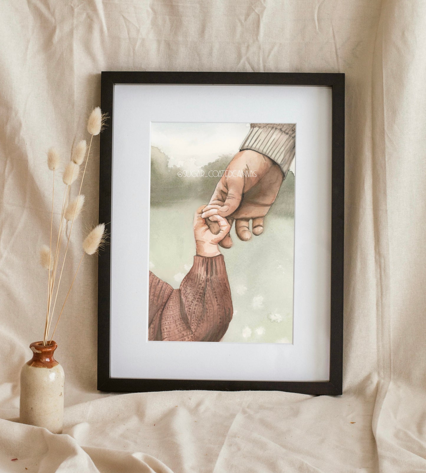 Momma's Hand watercolor Print