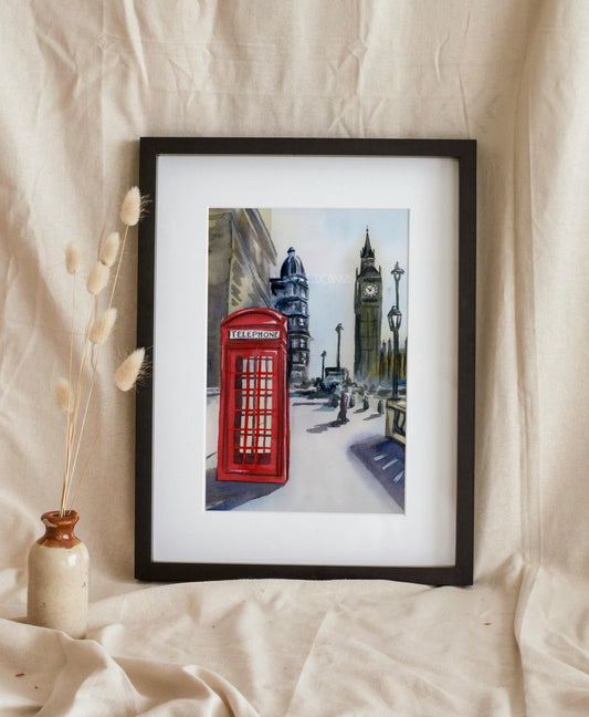 London England Watercolor Print